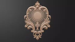Flower Decor for wood carving 3D print model