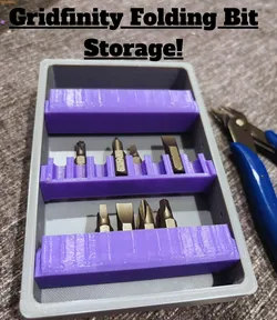 Gridfinity Folding Drill Bit Storage