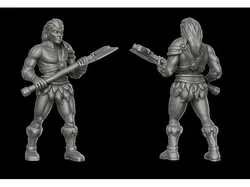 Human male barbarian (28 mm DnD miniature)