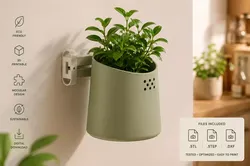 Modern Wall Mounted Planter  3D Printable 3D print model