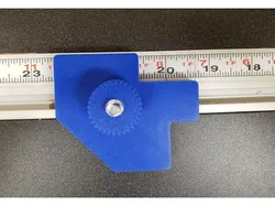 Stop block for T-track with measuring tape