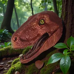Velociraptor Dinosaur Head - 10mm + 12mm glass eye compatible