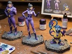 WONDER TWINS - Zann Jayna and Gleek Statue Set 3D print model