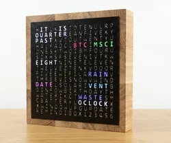 Word Clock - ESP32 LED: Time, Events, Weather, Stocks & Air Quality