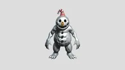 A Creepy Snowman Character for Winter