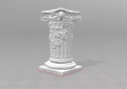 Ancient column pillar vines grapes vineyard 3D print model