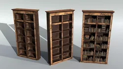 Book Shelf Low-poly 3D model