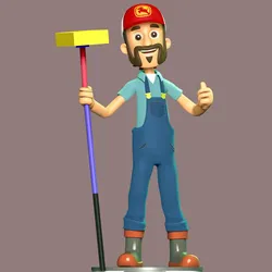Characters & Creatures STL Download - Farmer Al Fan Artby LoveModels