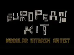 CLASSIC EUROPEAN KITBASH 02 MODULAR BUILDING WITH INTERIOR Low-poly 3D model