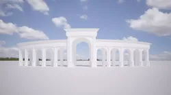 Classical Arch Gate 3D model