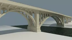 Cornwall bridge 3D model