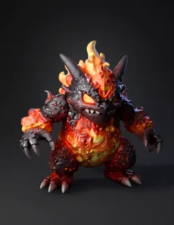 create a monster pokemon made up of lava roblox edition