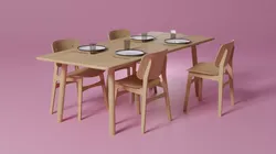 Designer Table and Chair Set 3D model