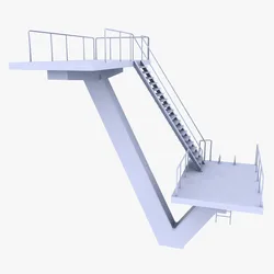 Diving Platform Low-poly 3D model