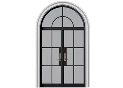 Entrance street arched Doors in Art Deco style 3D model