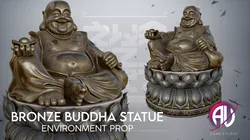 Gameready Buddha Statue Low-poly 3D model