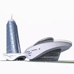 High-rise Office Building 02 Low-poly 3D model
