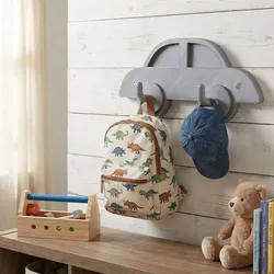 Kids Wall Hook Set STL – 3D Printable Nursery Coat Hooks, Car & Umbrella Themed Wall Hangers