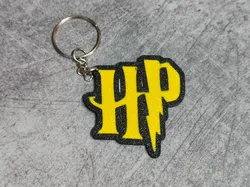 Llavero Monograma HP / Relámpago Dorado - Modelo de impresión 3D gratuito