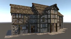 Medieval City House 06 Low-poly 3D model