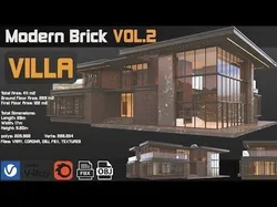 Modern Brick Villa VOL02 3D model