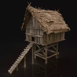 Next Gen AAA Cote Hovel Chicken Coop Cage Low-poly 3D model