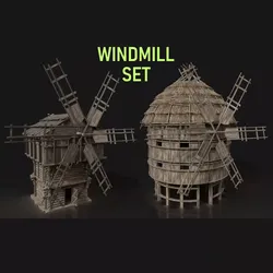 Next Gen AAA Windmill Set 3D Model Pack