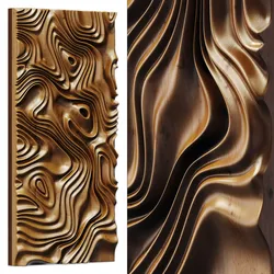 Parametric liquid wood line panel n1 3D model