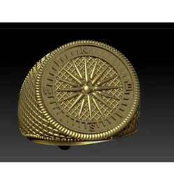 RING MAN COMPASS STYLE EU NUMBER N 62
