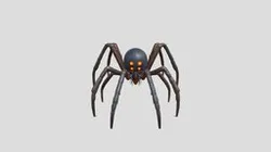 Spider Model with Glowing Eyes