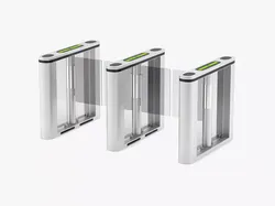 Swing Gate Waterproof with Acrylic Turnstile Barrier 3D model