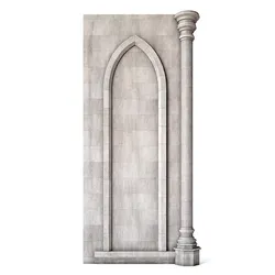 Throne Room Stone Wall 3D model