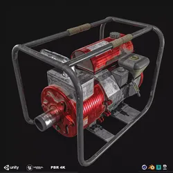 WATER PUMP  Petrol  ENGINE  Low-poly 3D model