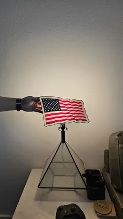 Waving USA Flag Light Box – Multicolor PLA