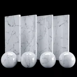 White Carrara Marble Texture PBR Vray Corona 400 x 400 cm Texture