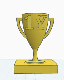 1 year printables trophy