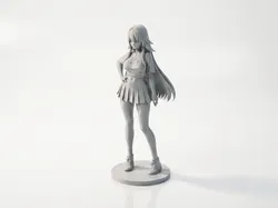 Anime Girl Figurine Manga Character 3D Printable