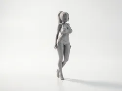 Anime Girl Figurine Manga Character 3D Printable