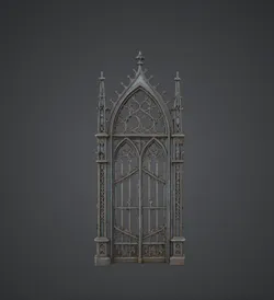 Gothic Iron Gate – Ornate Cathedral Door