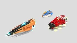 Low Poly Pixel Hover Cars (Animation) Part 1