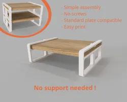Office Shelf N°02 / Pied étagère de bureau / No support / DIY