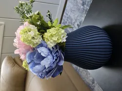 Reimagined Art: Ribbed Bouquet Vase