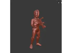 spacesuited and armed scifi female