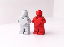 Valentines Brick man with Heart