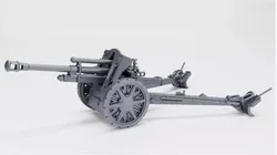 WWII Field Artillery Cannon  Printable STL Model 3D print model
