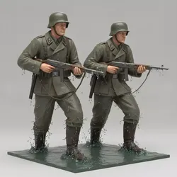 WWII German Soldiers Advancing  3D print model