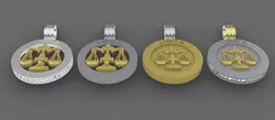 4 model of LIBRA pendant 3D print model