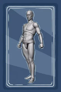 Articulated Slender Male Action Figure 3D print model