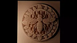 Bee on Honeycomb - Detailed 3D Print Sandcast CNC 3D print model