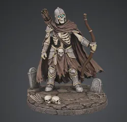 Bloodbound Realms – Undead – Skeleton Archer (Dark Fantasy 3D Printable Miniature STL)